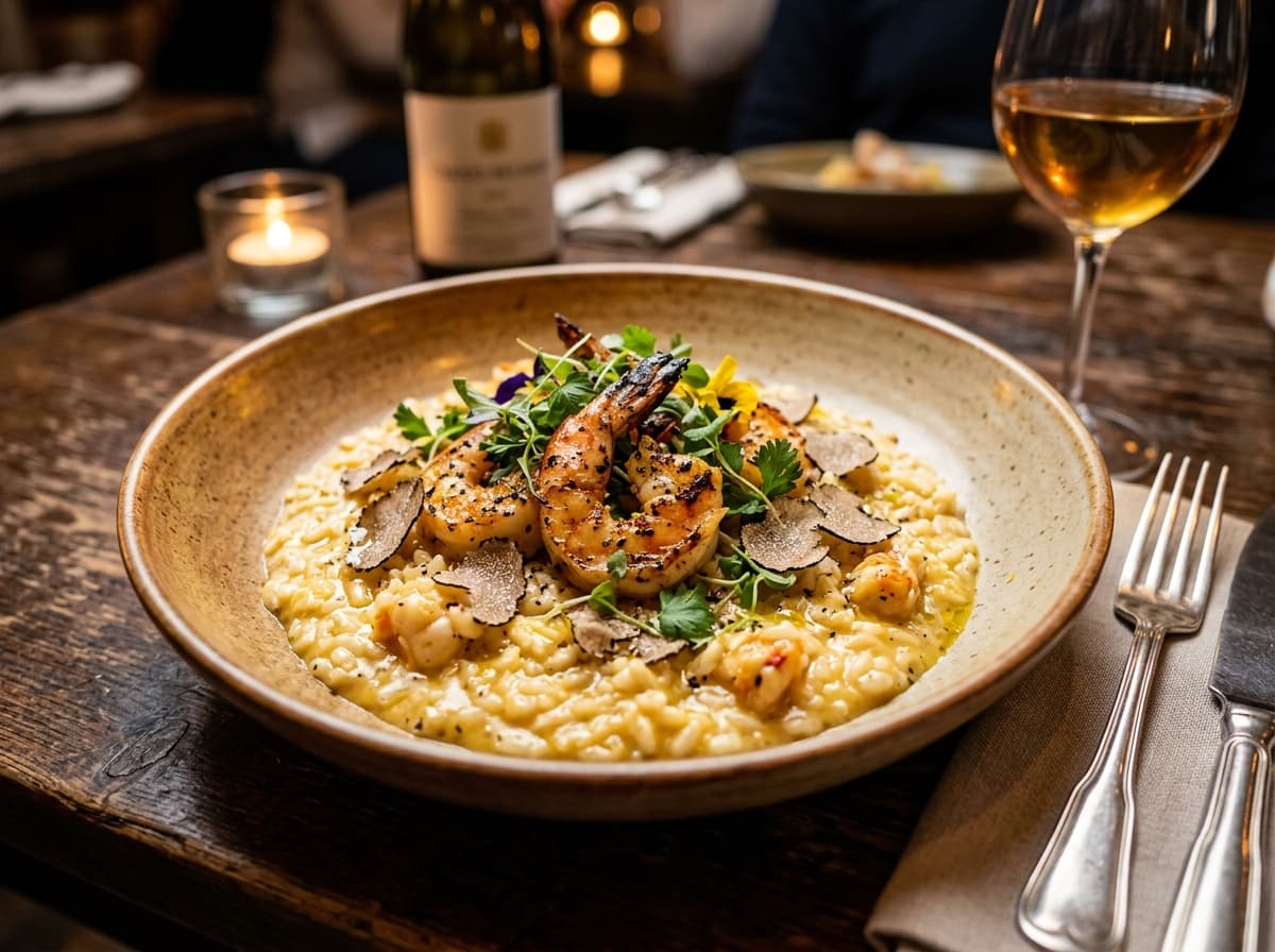 Risotto di Scampi e Tartufo Nero